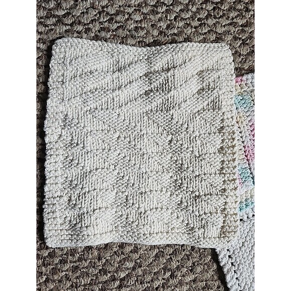 Lot of 10 Hand Crocheted Hot Pads Potholders Trivets Vintage - Picture 4 of 15